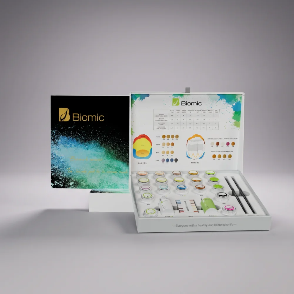 Kit Cerâmica Líquida Dente (Biomic Stain/Glaze) — Caracterização de dente